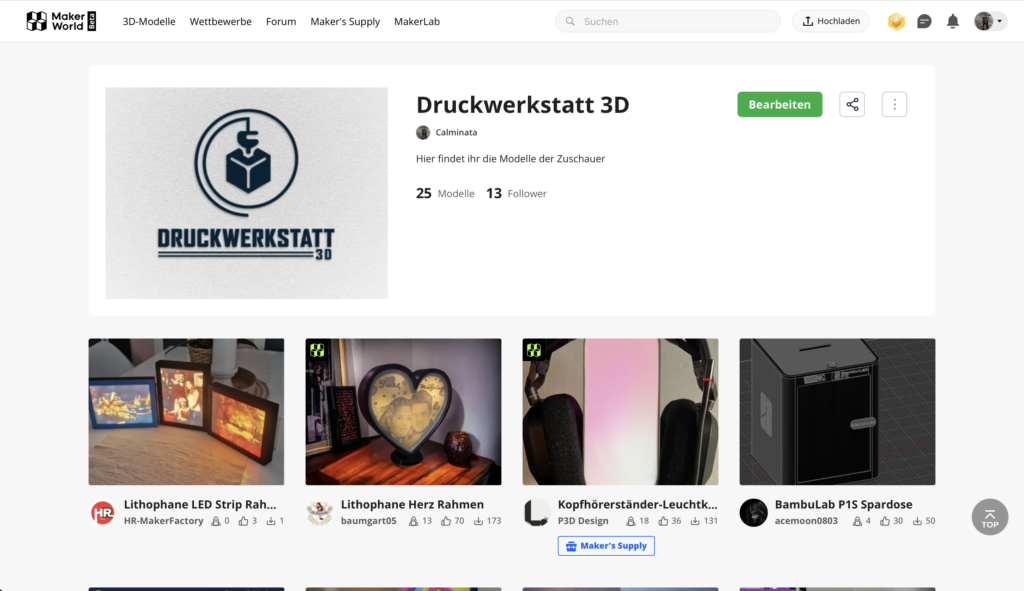 Druckwerkstatt 3D Sammlung auf MakerWorld