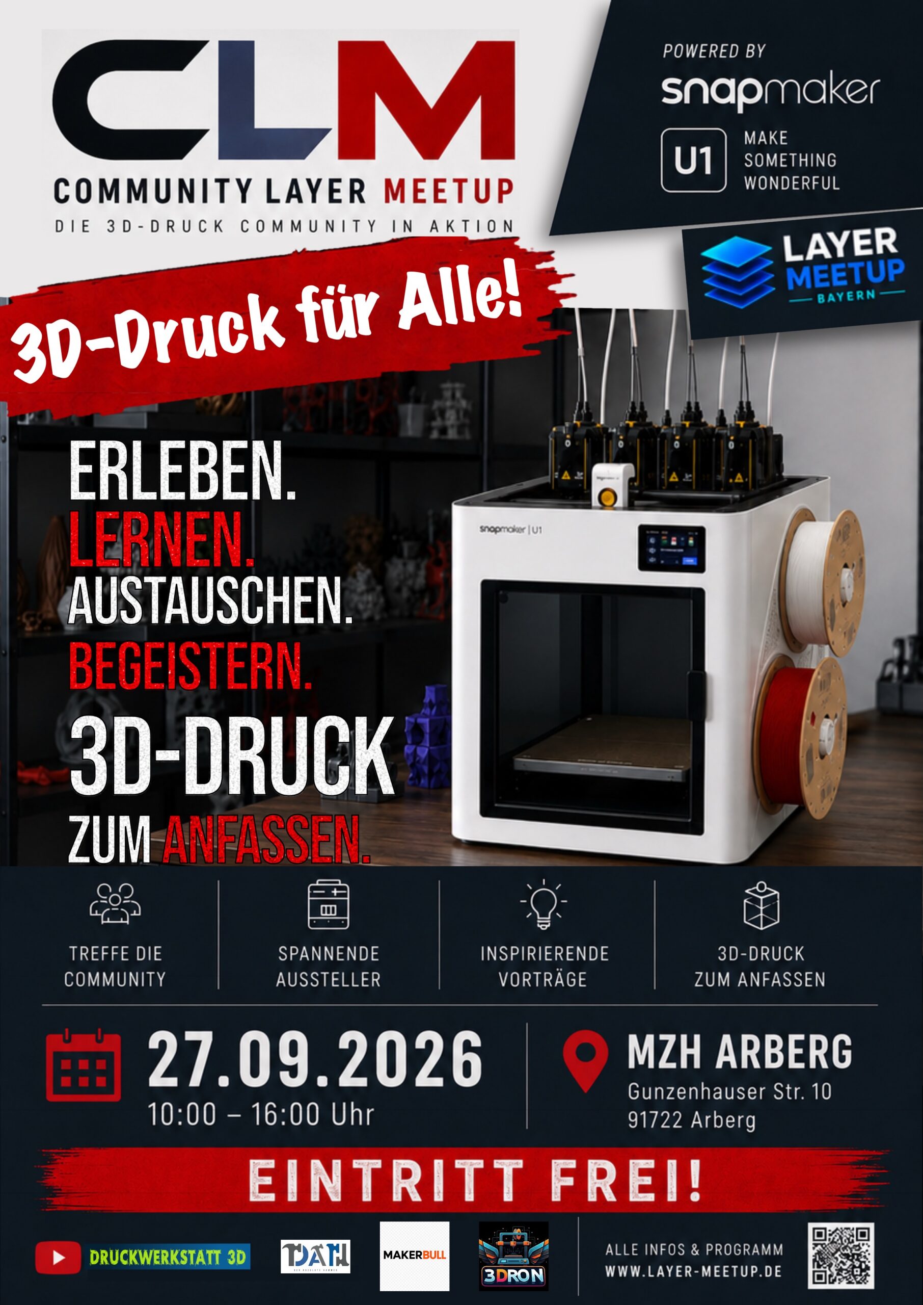 Community Layer Meetup Flyer mit Snapmaker U1