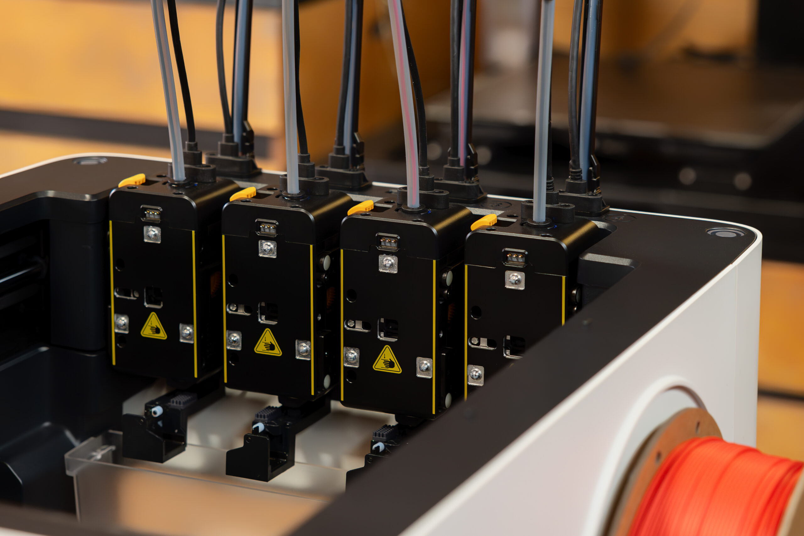Nahaufnahme der Snapmaker U1 Toolheads